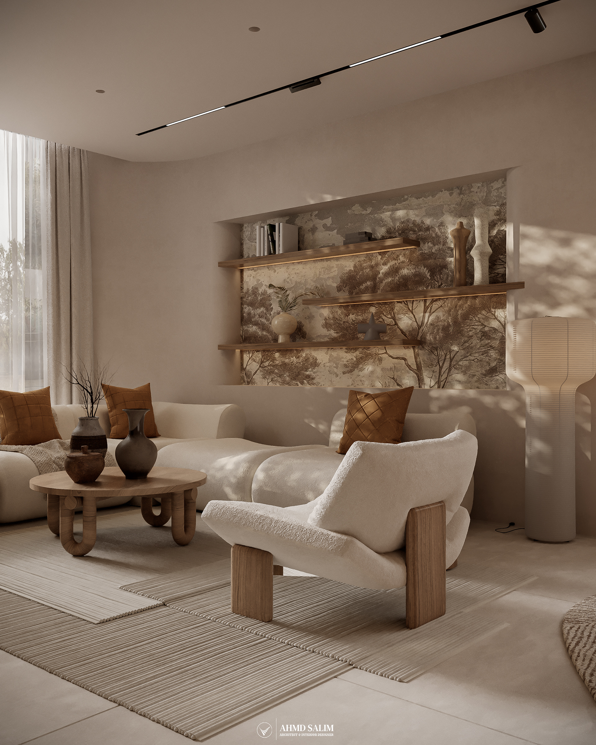 JAPANDI  CONTEMPORARY 接待与用餐空间设计丨@ahmd.salim.designs-12