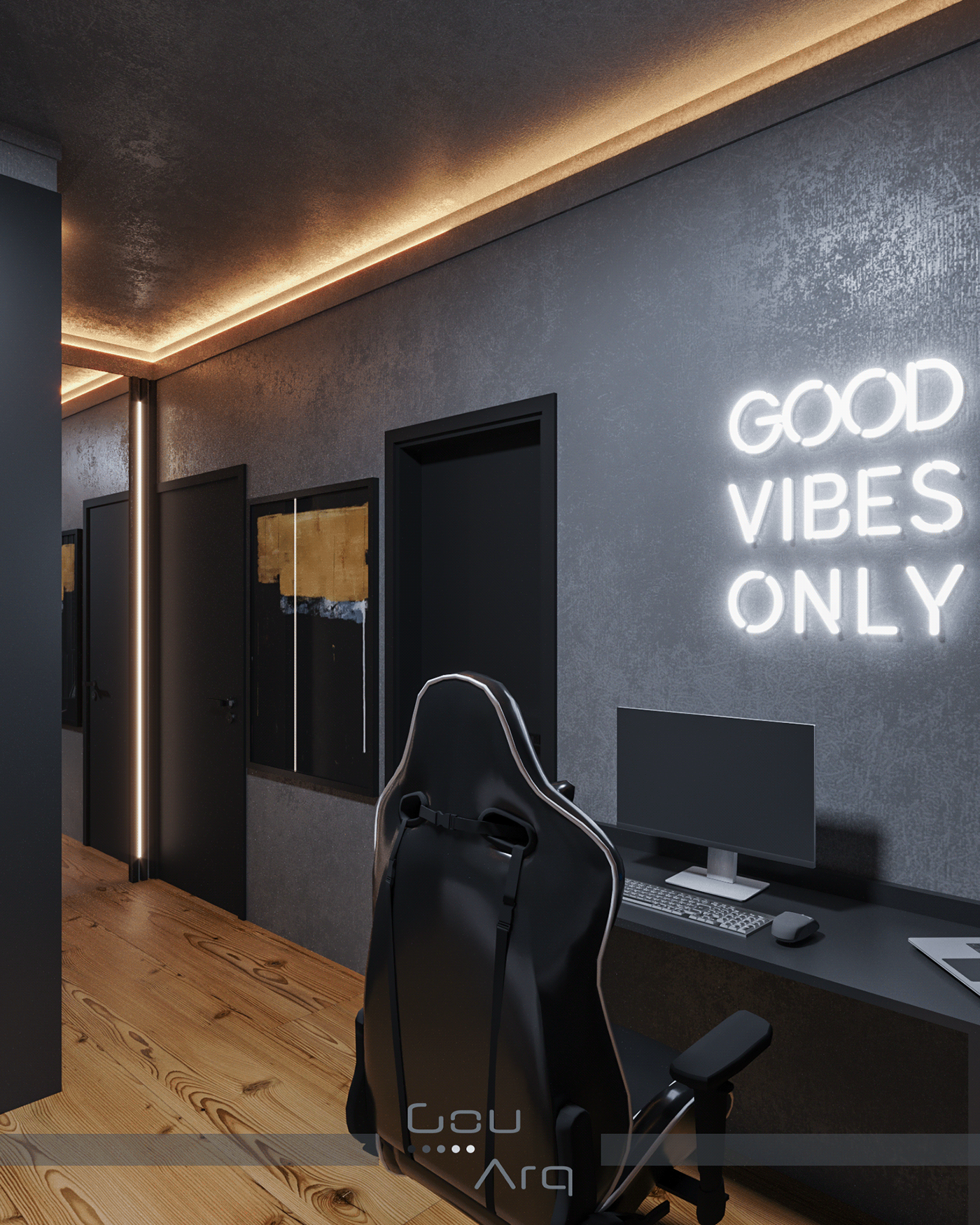 工业风格游戏卧室设计丨@gouveiasbruno-12