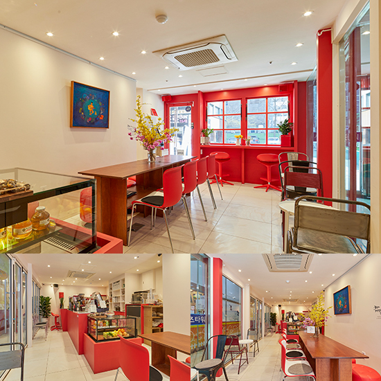 15 坪咖啡厅的活力色彩空间设计-1