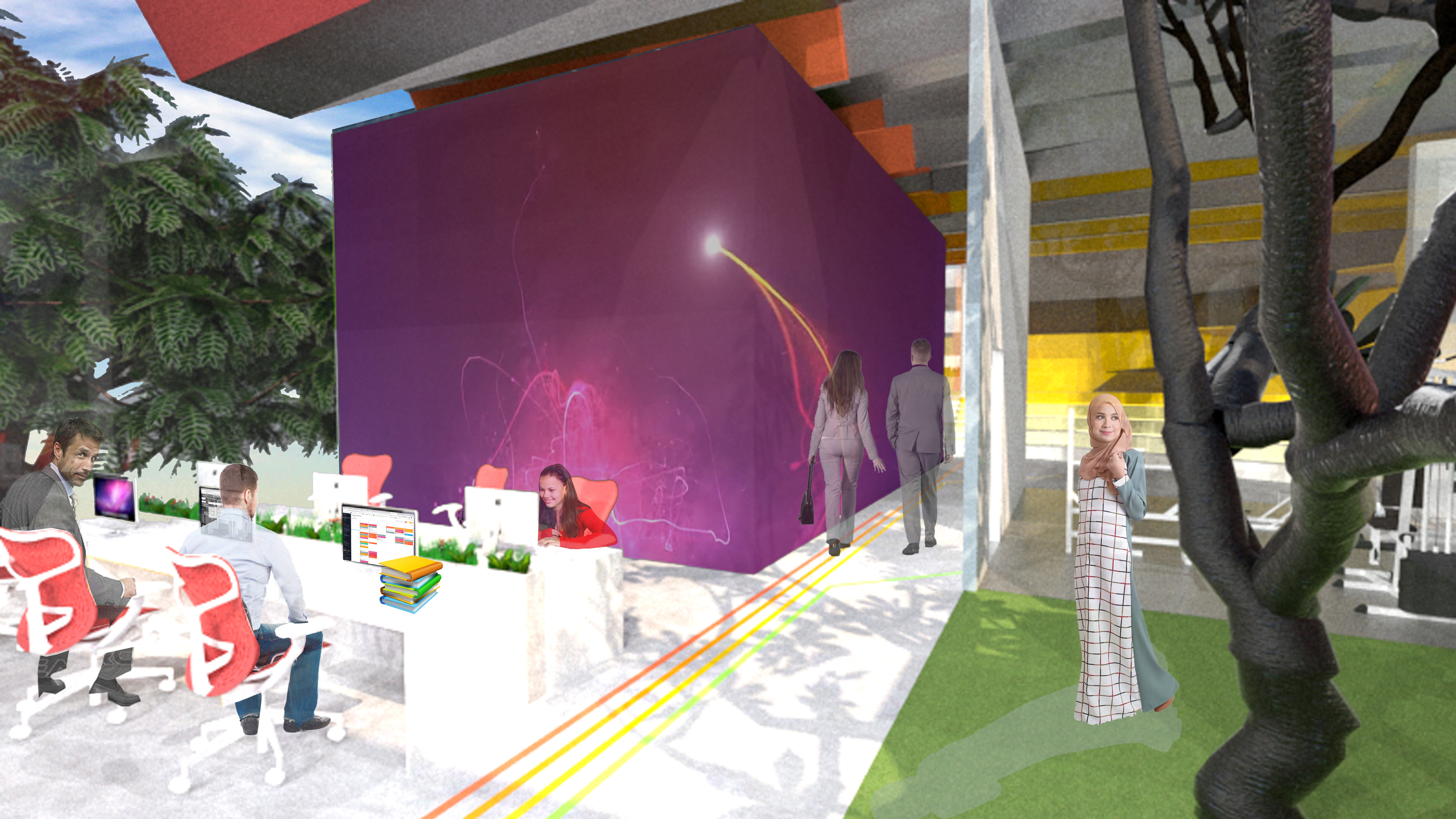 智能办公室设计，绿色与科技的完美融合-19