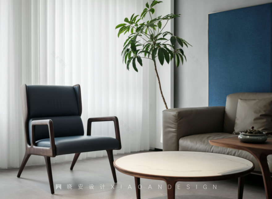 蓝色狂想曲 · 温婉和谐的现代家居设计丨晓安设计-17