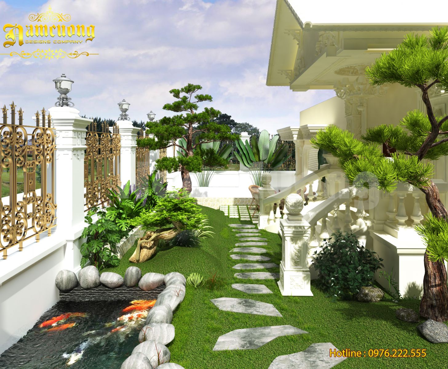 美丽锦鲤庭院设计,打造自然宁静空间-11