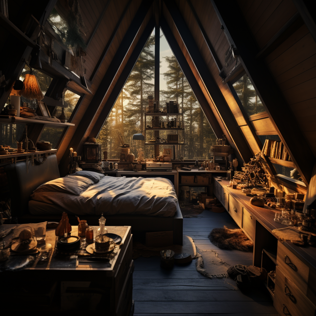 林间小屋二楼卧室-5