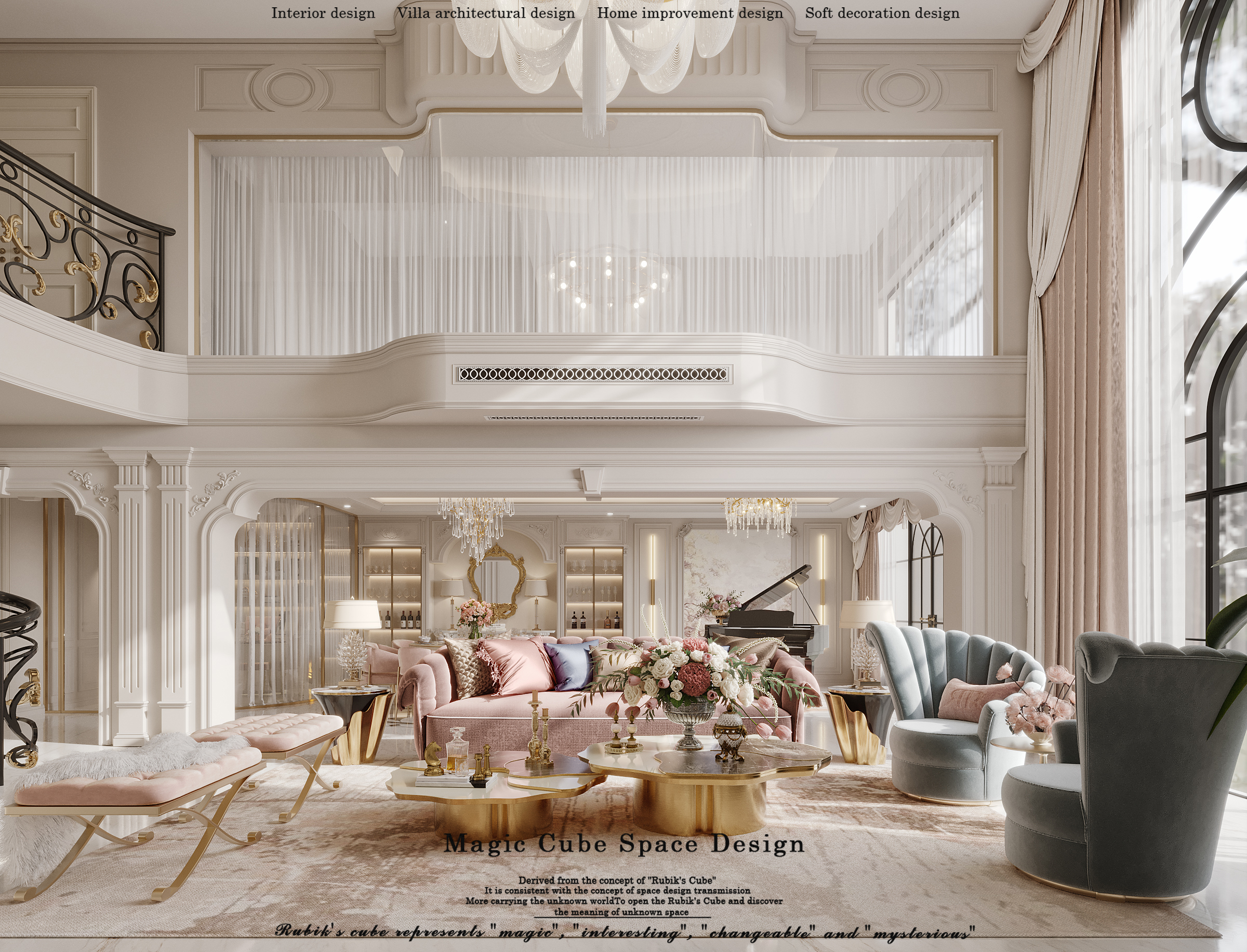 浙江•法式复古别墅设计丨中国浙江丨魔方空间设计-11