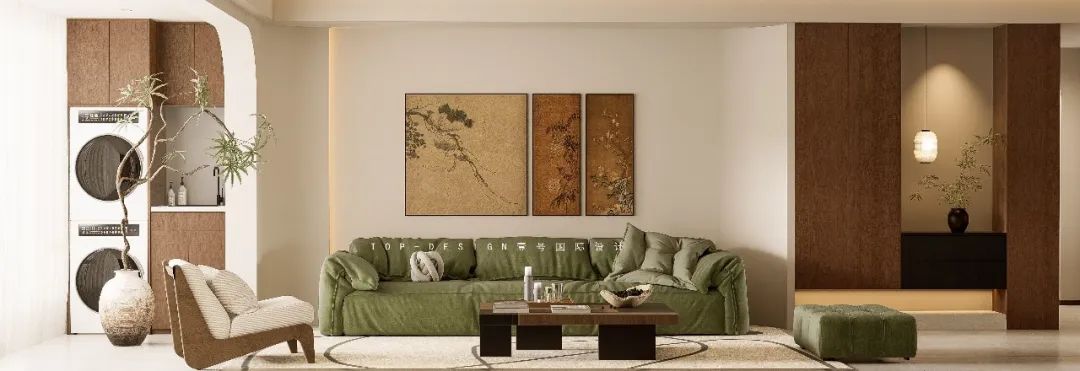 半盏茶香,一方庭院 · 把“山水画”搬进家丨壹号国际设计-58