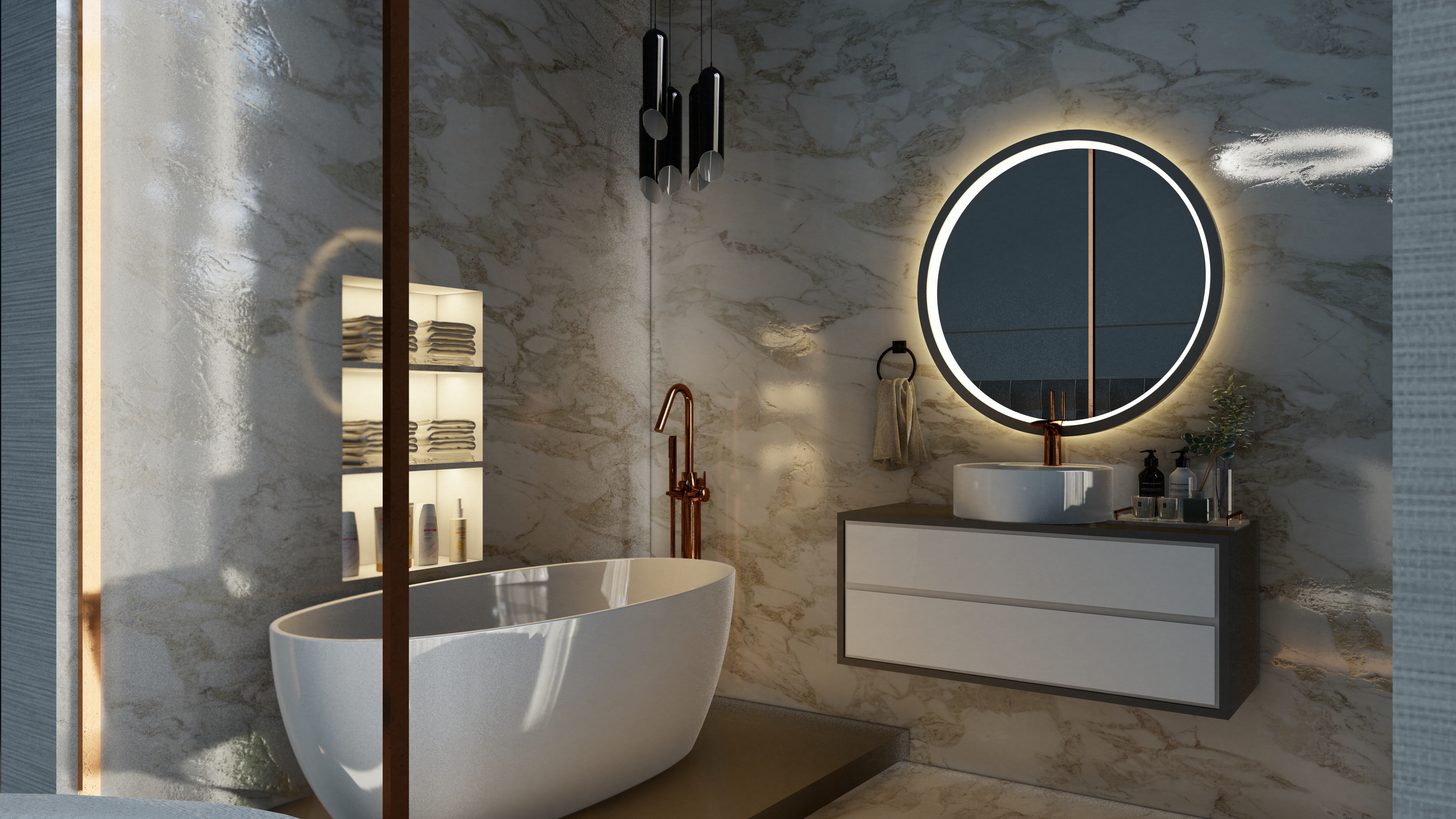 VillaRose 圆形书架设计-34