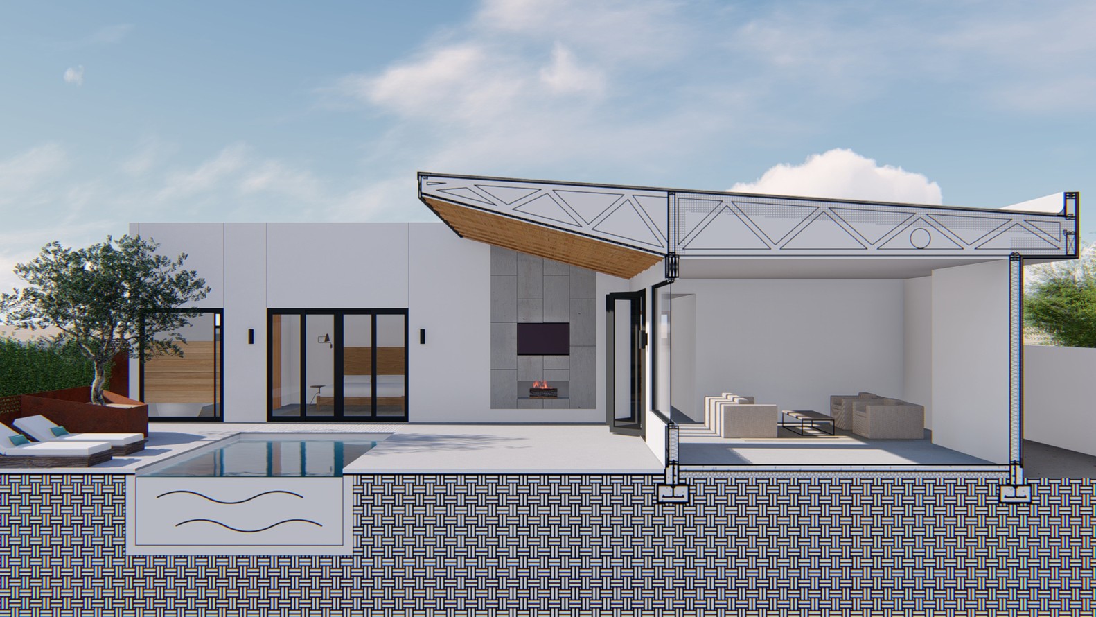 编织之宅 · 凤凰城现代庭院设计-4