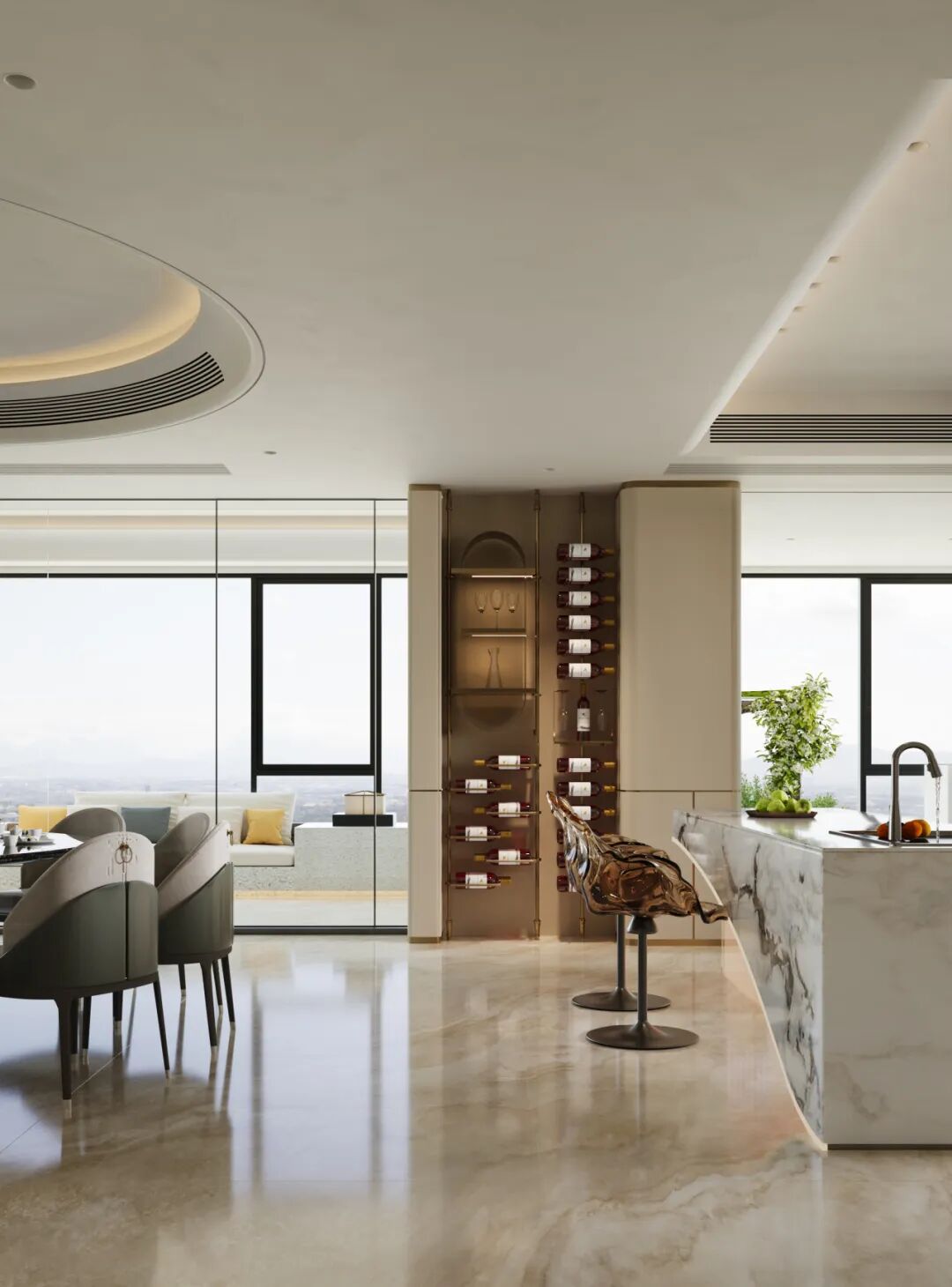 600㎡现代轻奢风丨浏河景苑丨中国湖南丨纵向·空间设计-28