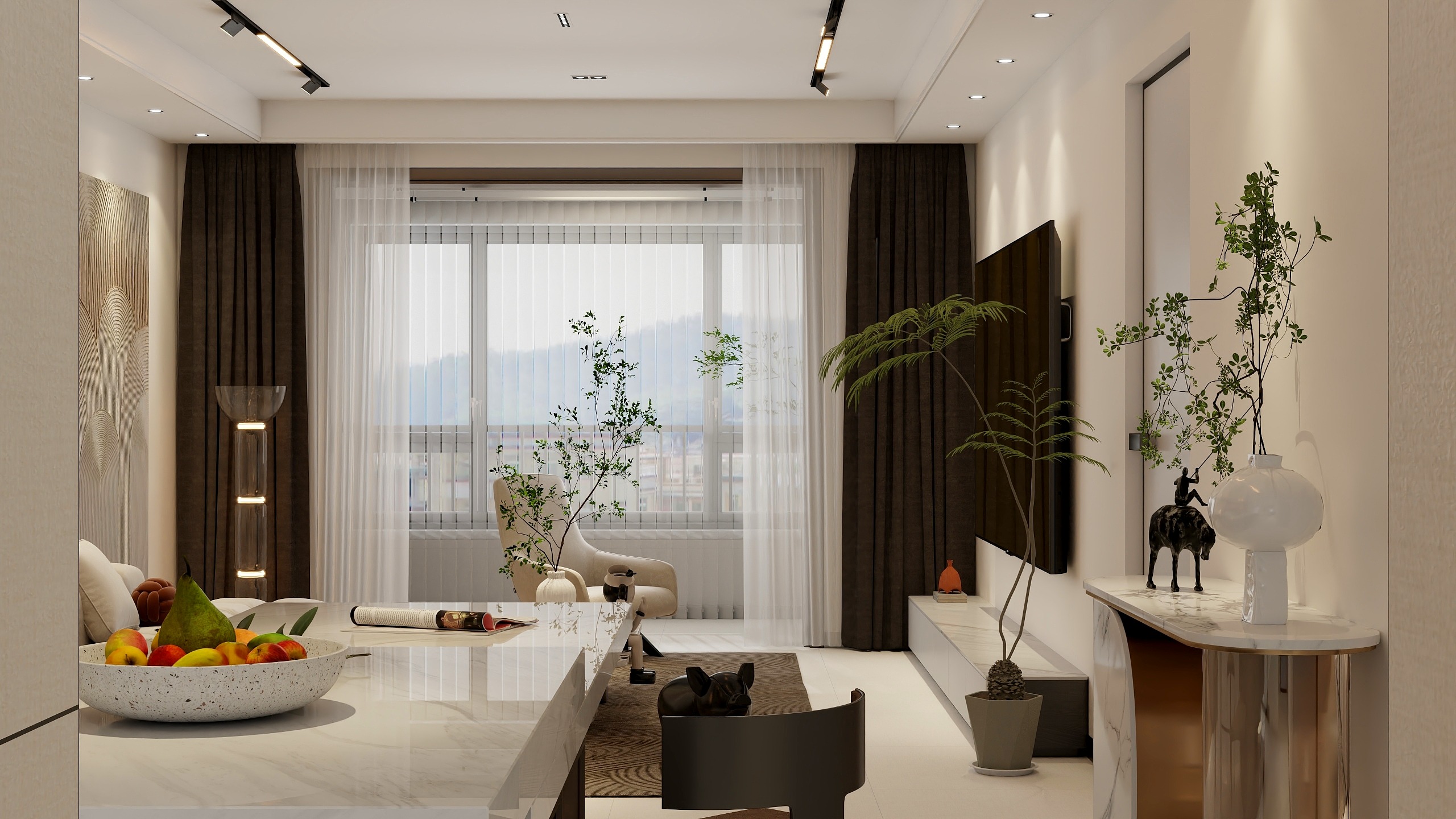 尚书房意式轻奢现代简约110㎡混搭3室-4