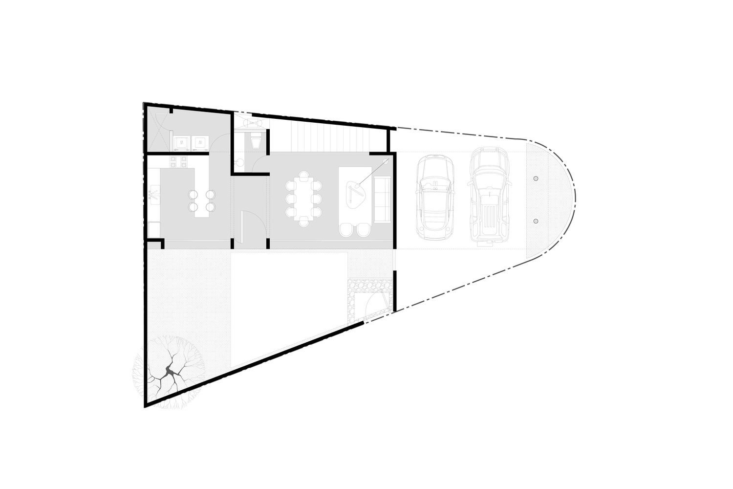 三角地块的逆袭 · LP3 House 设计与户外空间的巧妙融合-14