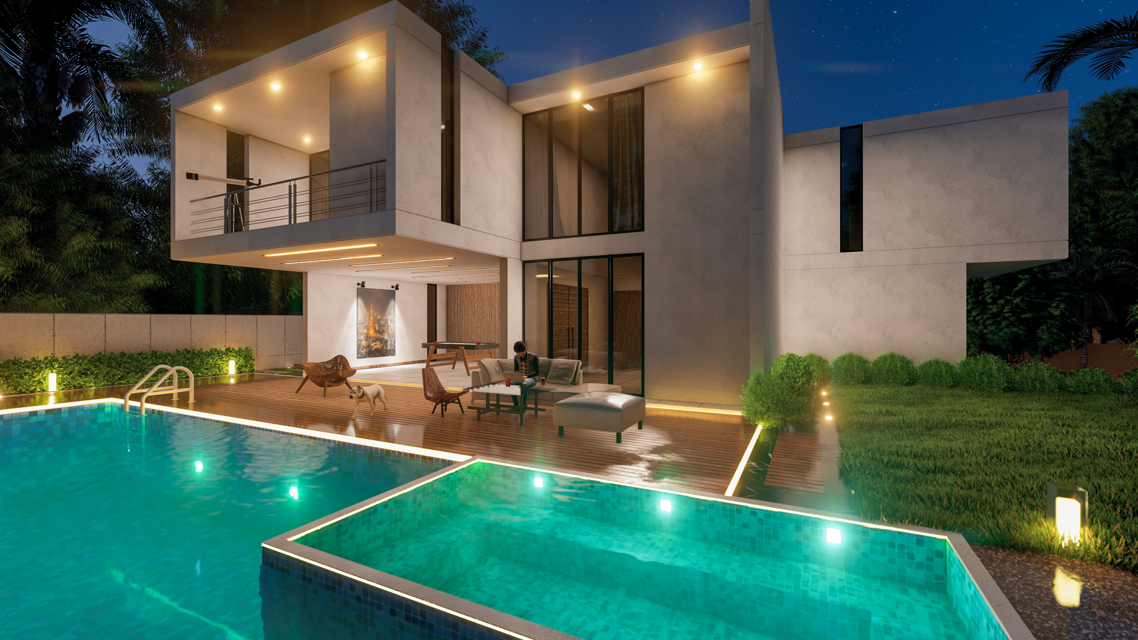 Modern Villa with a pool-10