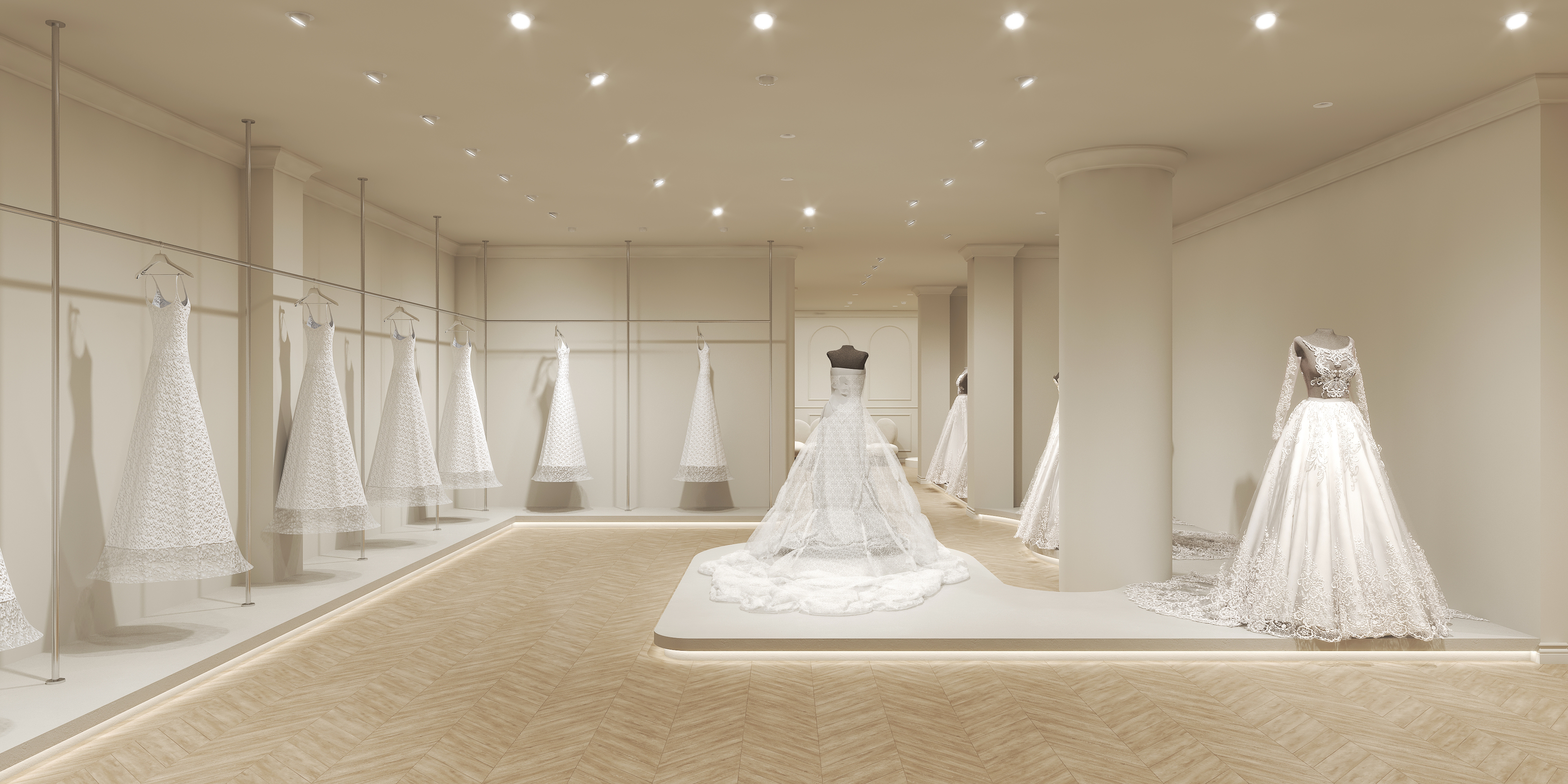 轻法式礼服馆设计-17