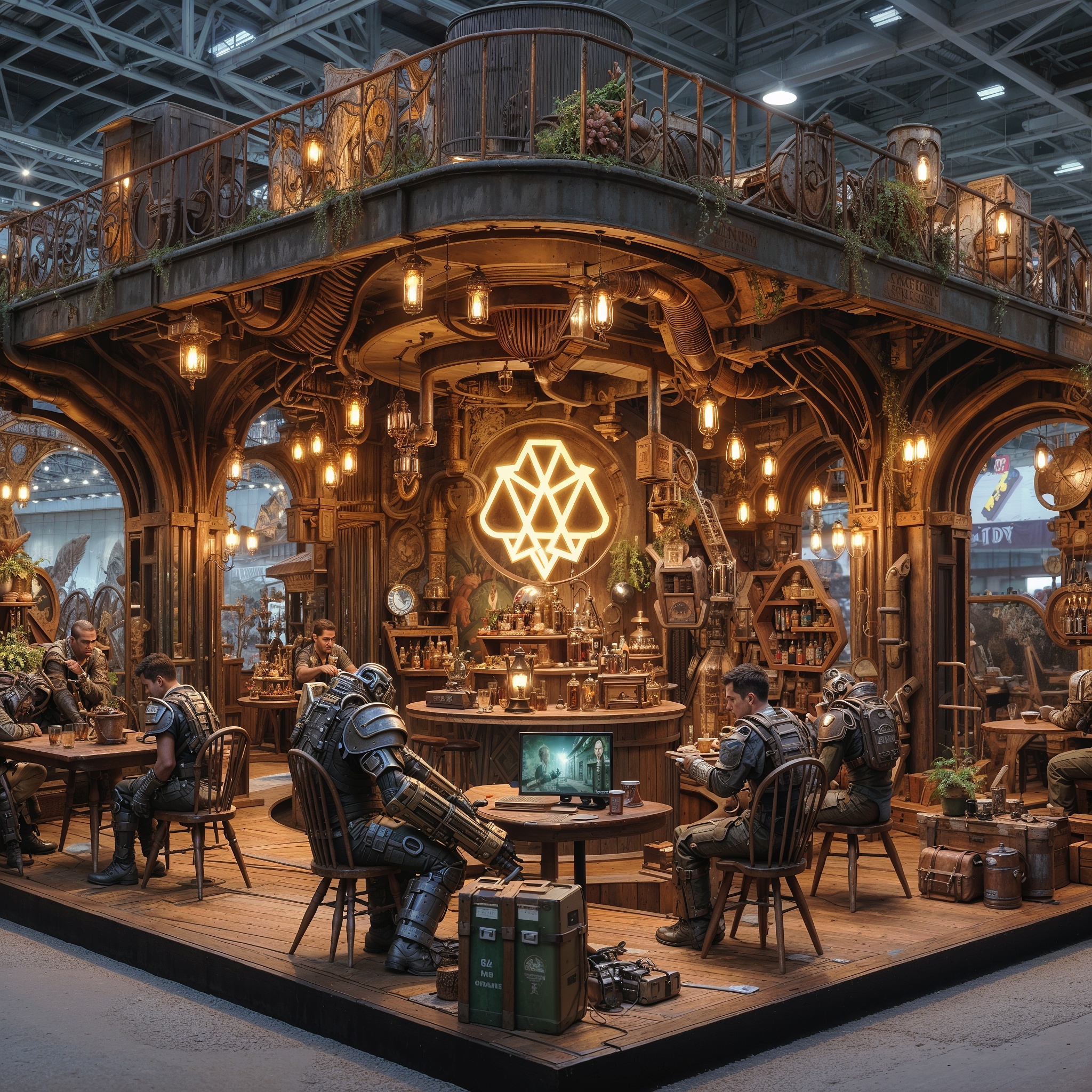 Fallout exhibition stand/booth ai generated-3