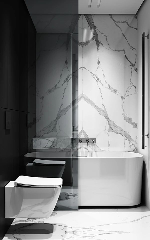 基辅黑白灰禁欲系家居,Anastasiia Reznichenko 现代设计典范-24