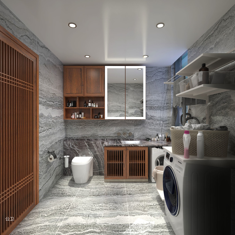 200 平米现代中式入住家装-72