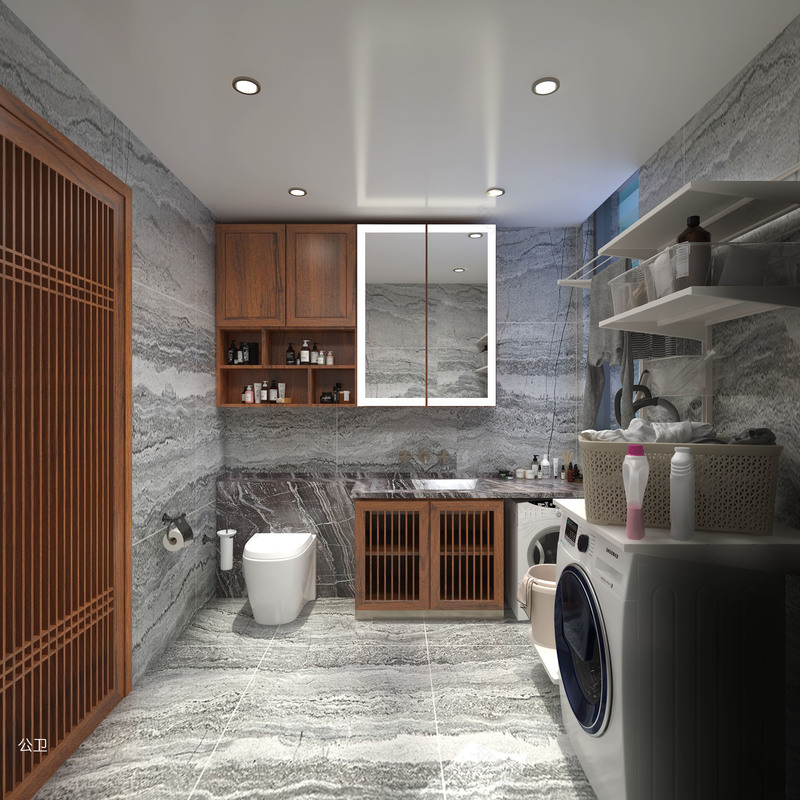 200 平米现代中式入住家装-72