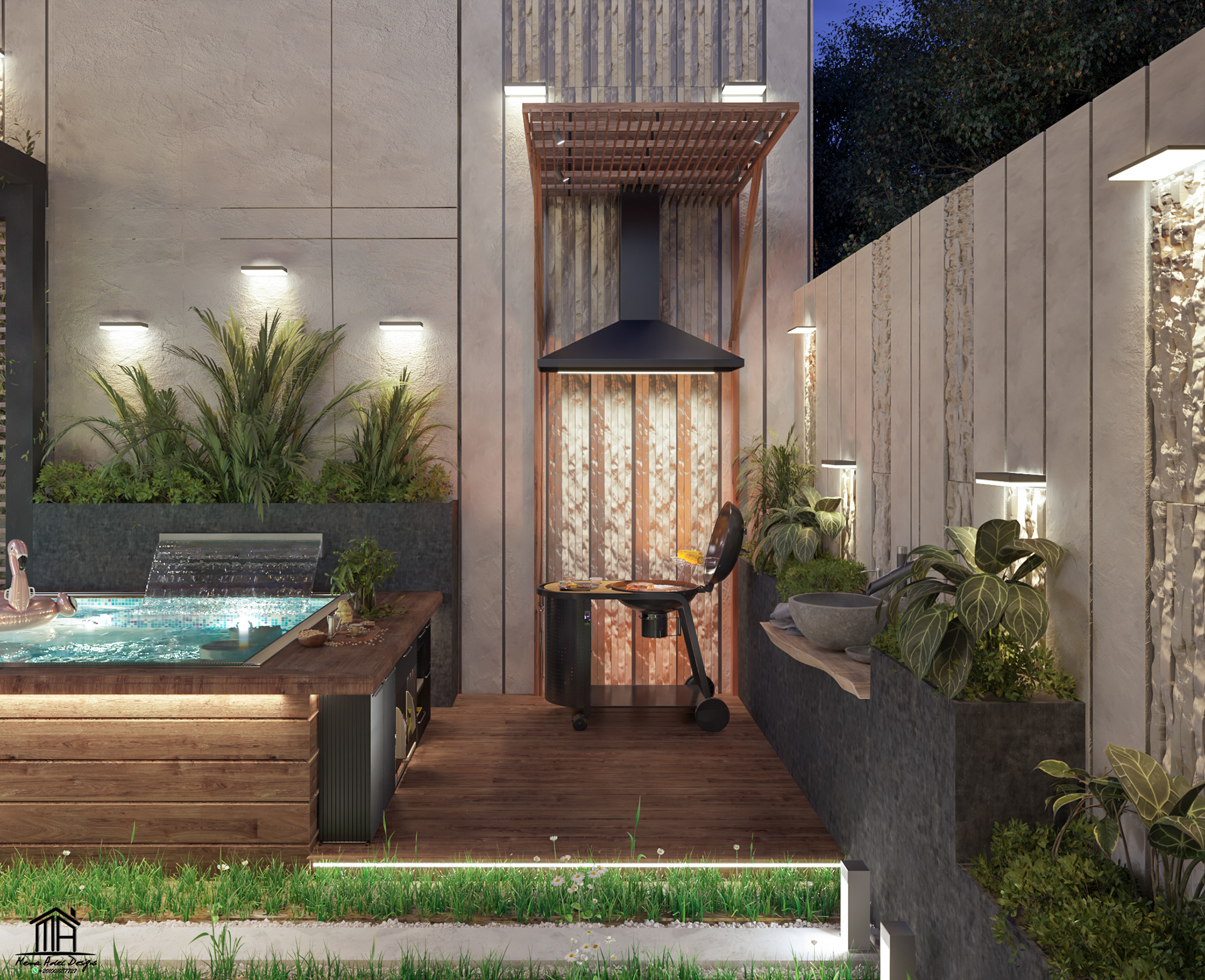 私人别墅花园现代设计-21