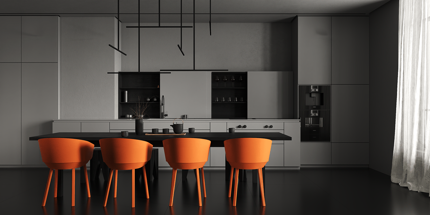 高级黑+橙色，简约高级！-1