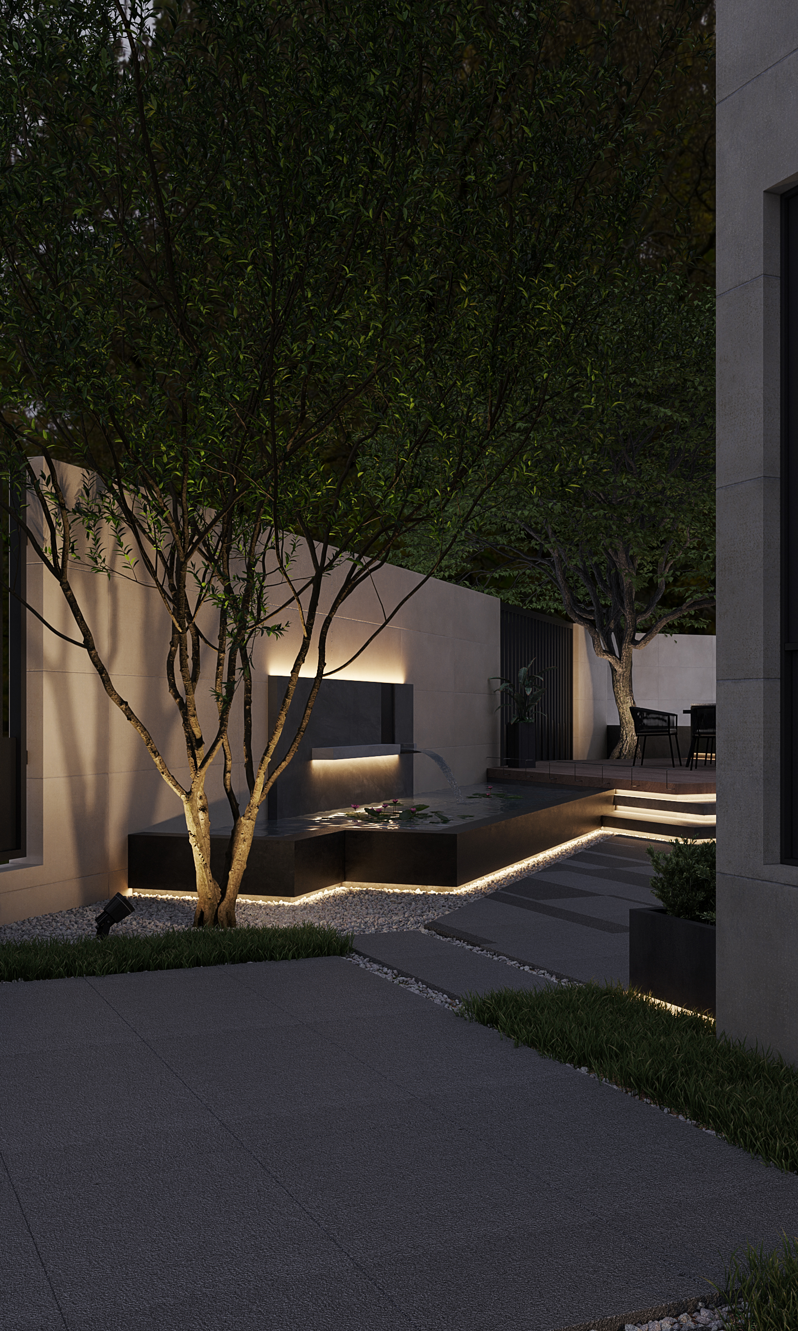 白与夜，别墅庭院设计丨唯·设计-14