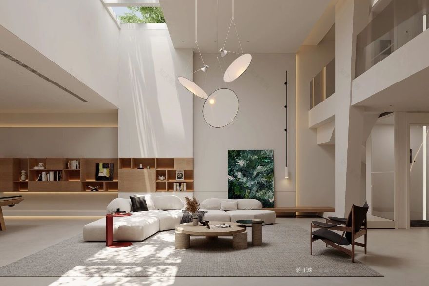 现代原木风世贸铜雀台别墅设计-16