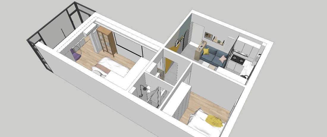 老房逆袭 | 小空间大改造，打造开放式厨卫与客厅-13