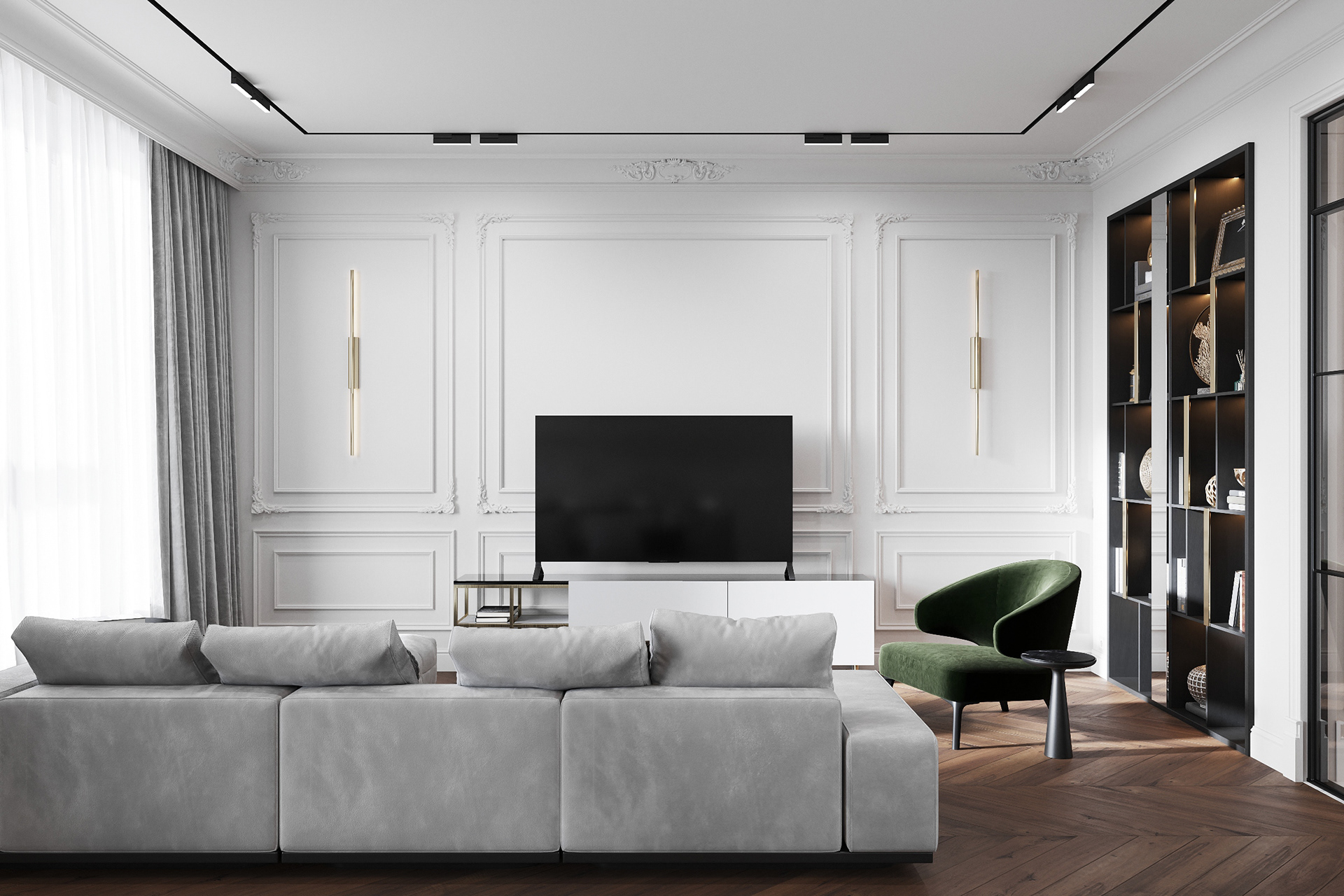 黑白魔盒 · 100㎡现代都市家居设计-5