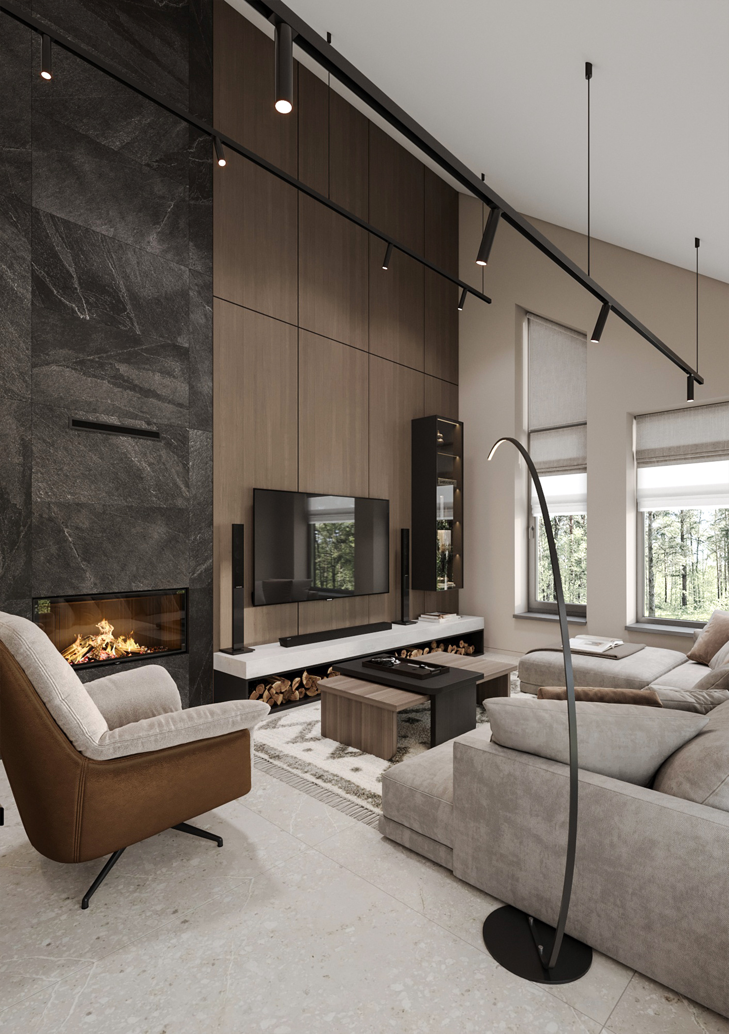 卧室和客厅设计丨乌克兰基辅丨OV2.DESIGN-8