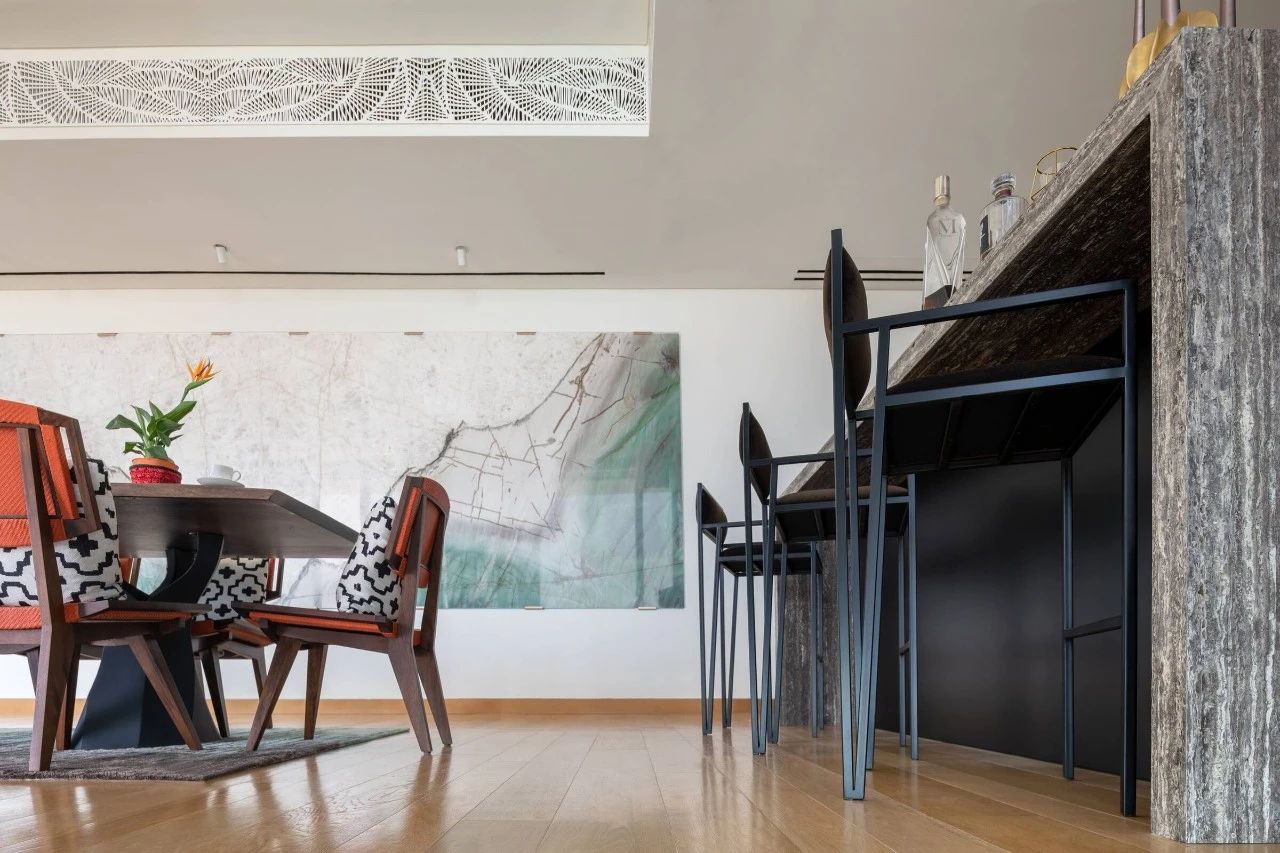 现代美学波西米亚风住宅室内实景图-23