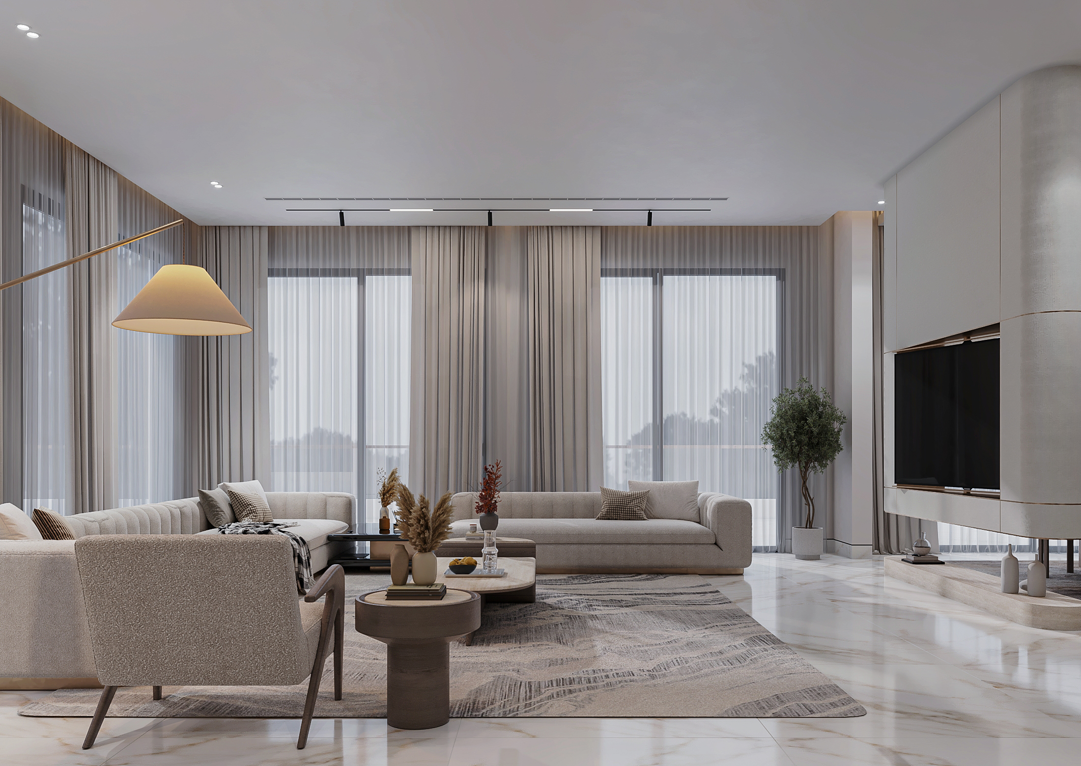 Modern Roof Floor ( Living , Dining , Kitchen )-5