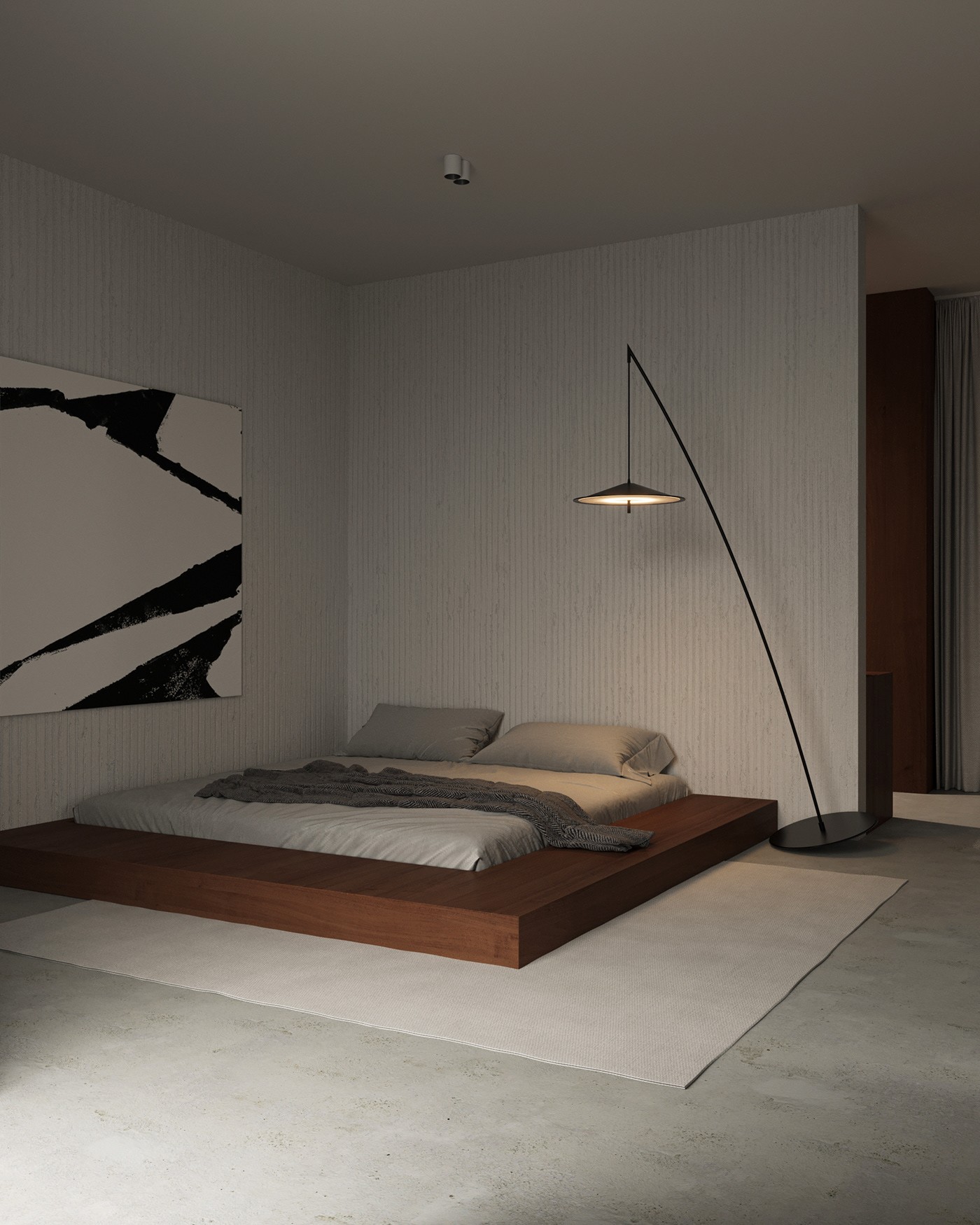 原木+高级灰  静谧惬意的极简空间-7