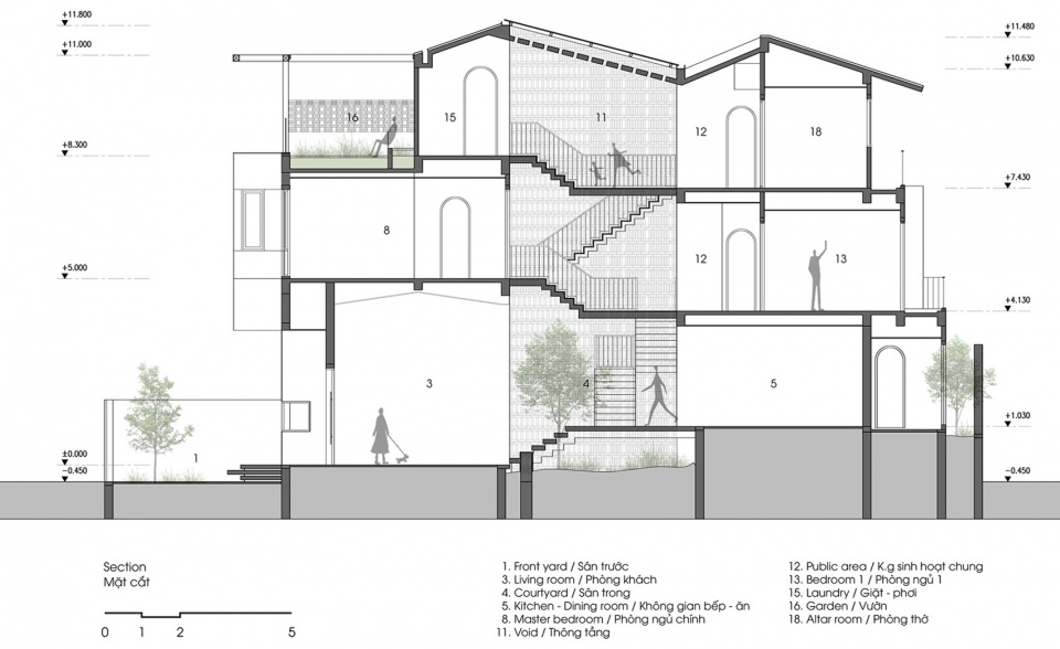 河内折叠住宅丨越南河内丨X11 Design Studio-58