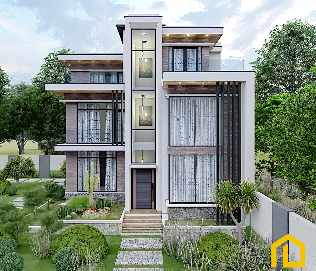 Anastasiya Gushchina丨别墅建筑丨Three Storey House 004-0