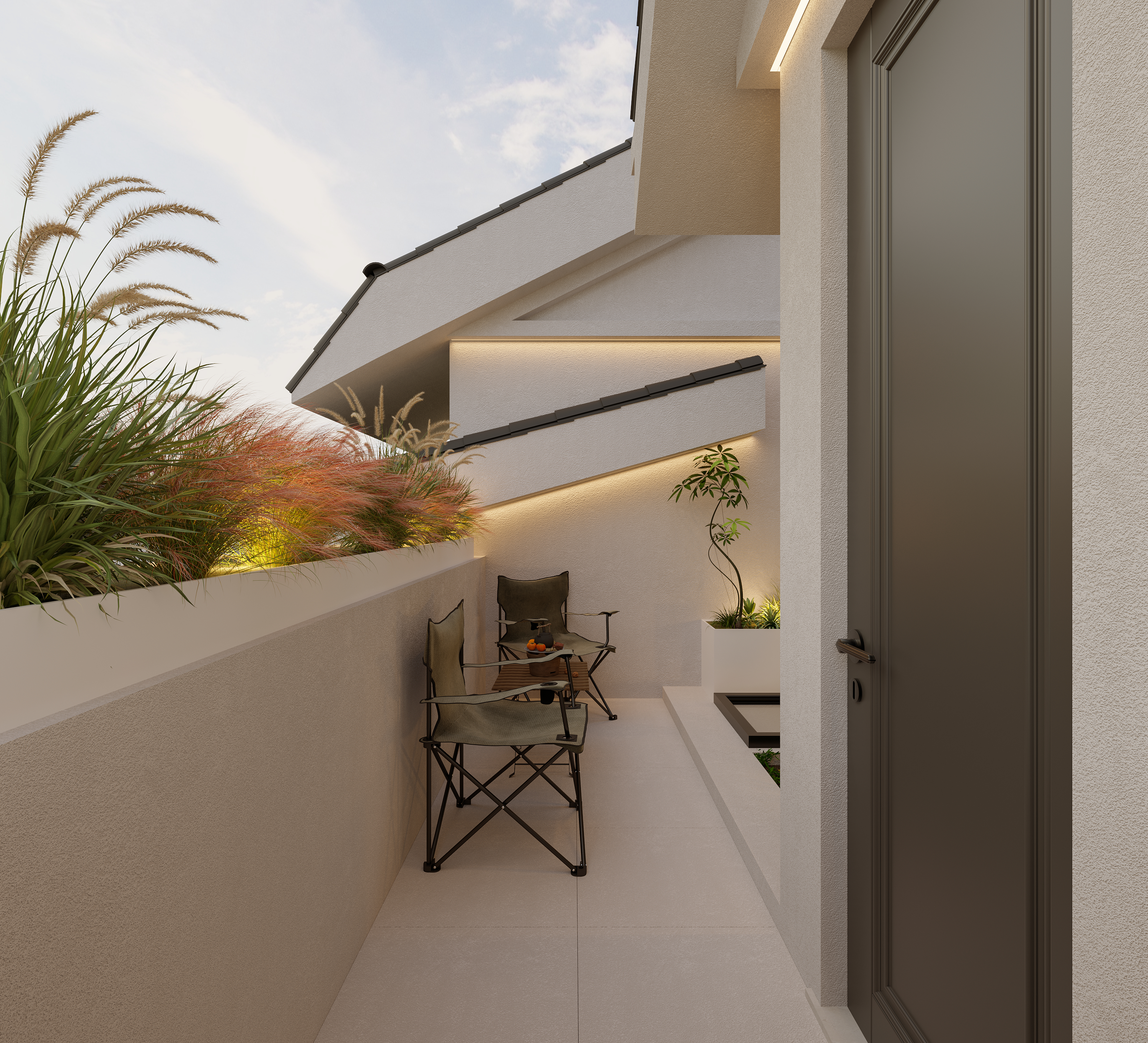 别墅轻法奶油风丨中国洛阳丨井外空间-20