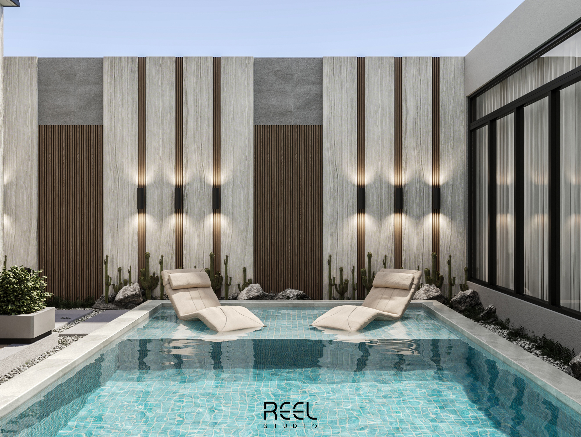 Villa Frontyard Landscape Design-13