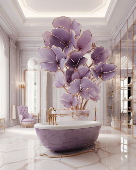 Purple Custom Bath Design