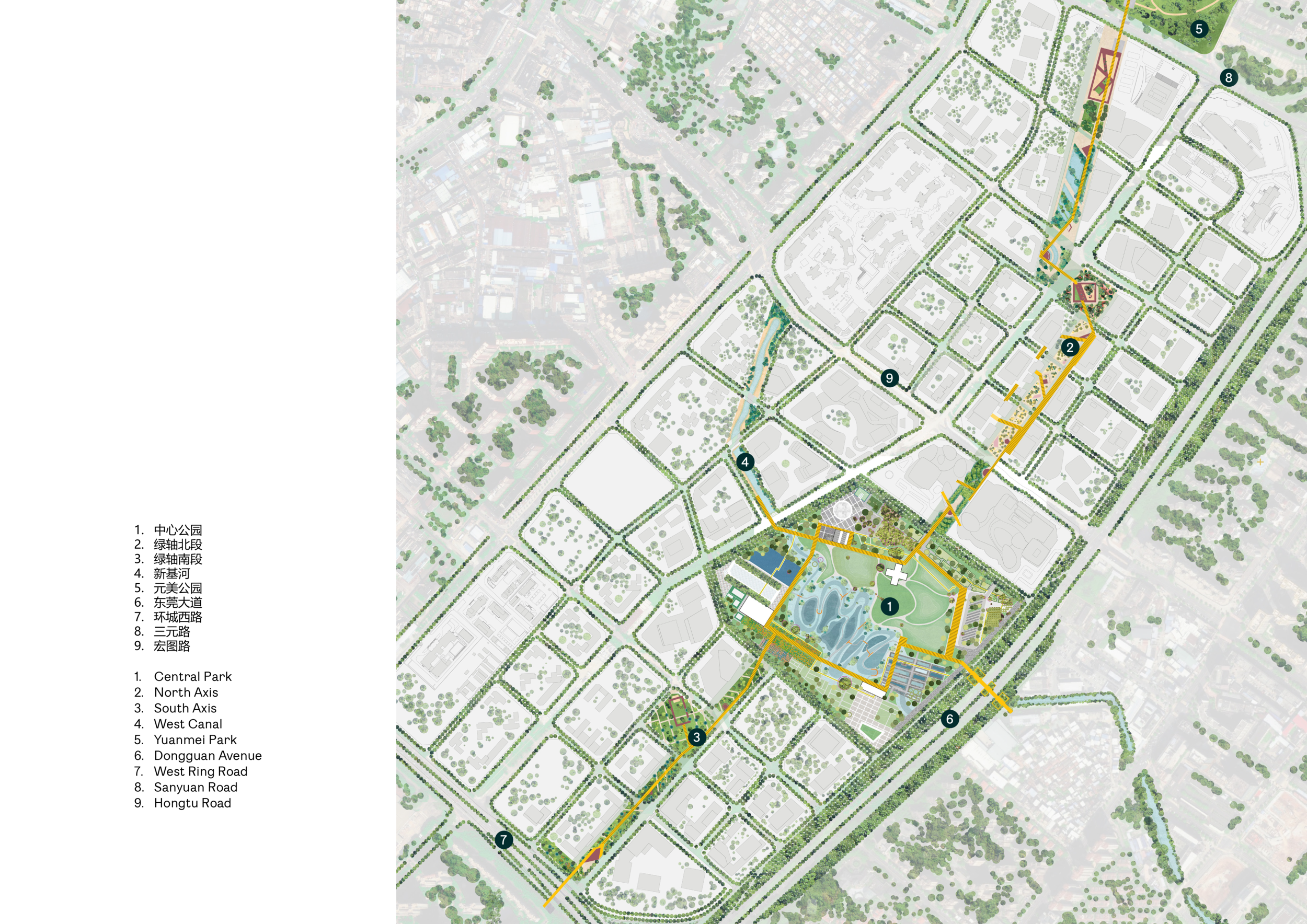 东莞国际商务区中央公园及绿轴概念景观设计国际咨询丨中国东莞丨TALLER,LOLA-0