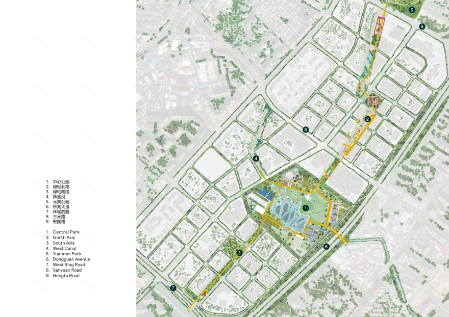 东莞国际商务区中央公园及绿轴概念景观设计国际咨询丨中国东莞丨TALLER,LOLA-0
