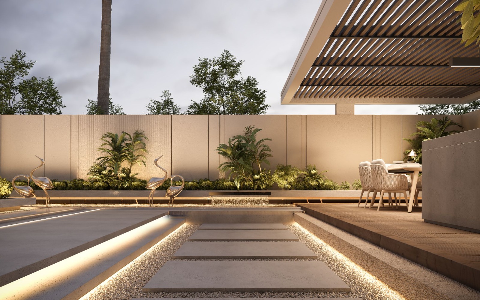 外部立面和后院设计丨沙特阿拉伯吉达-7