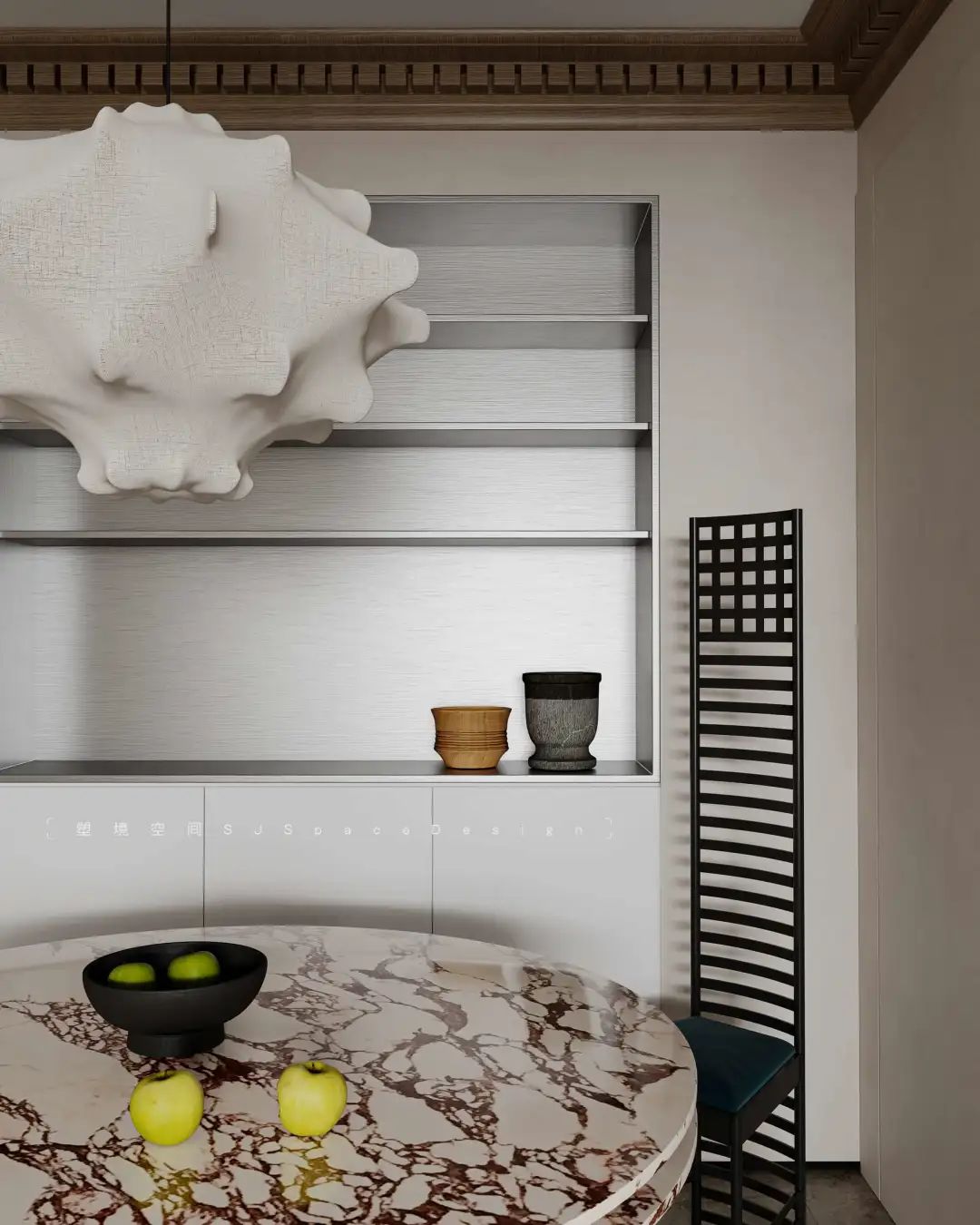 宝格丽大理石与原木的简约诗意空间丨塑境空间设计工程有限公司-40