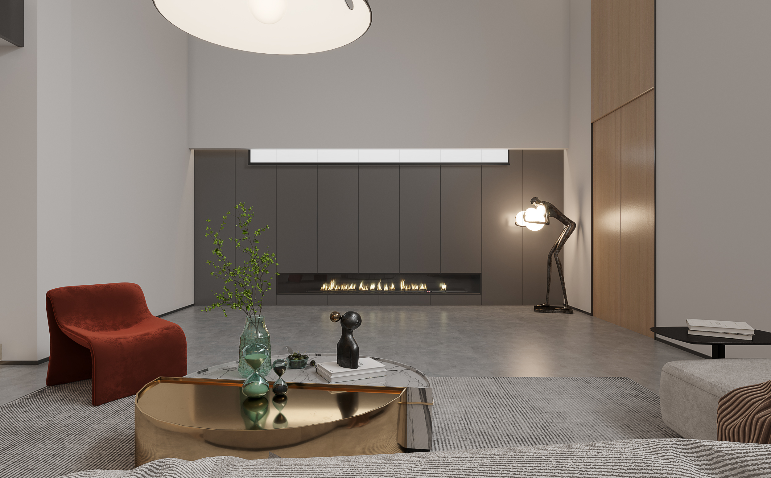 米高国际装饰郭鹏现代公寓设计 | 3D MAX2020 打造日常搬砖新美学-27