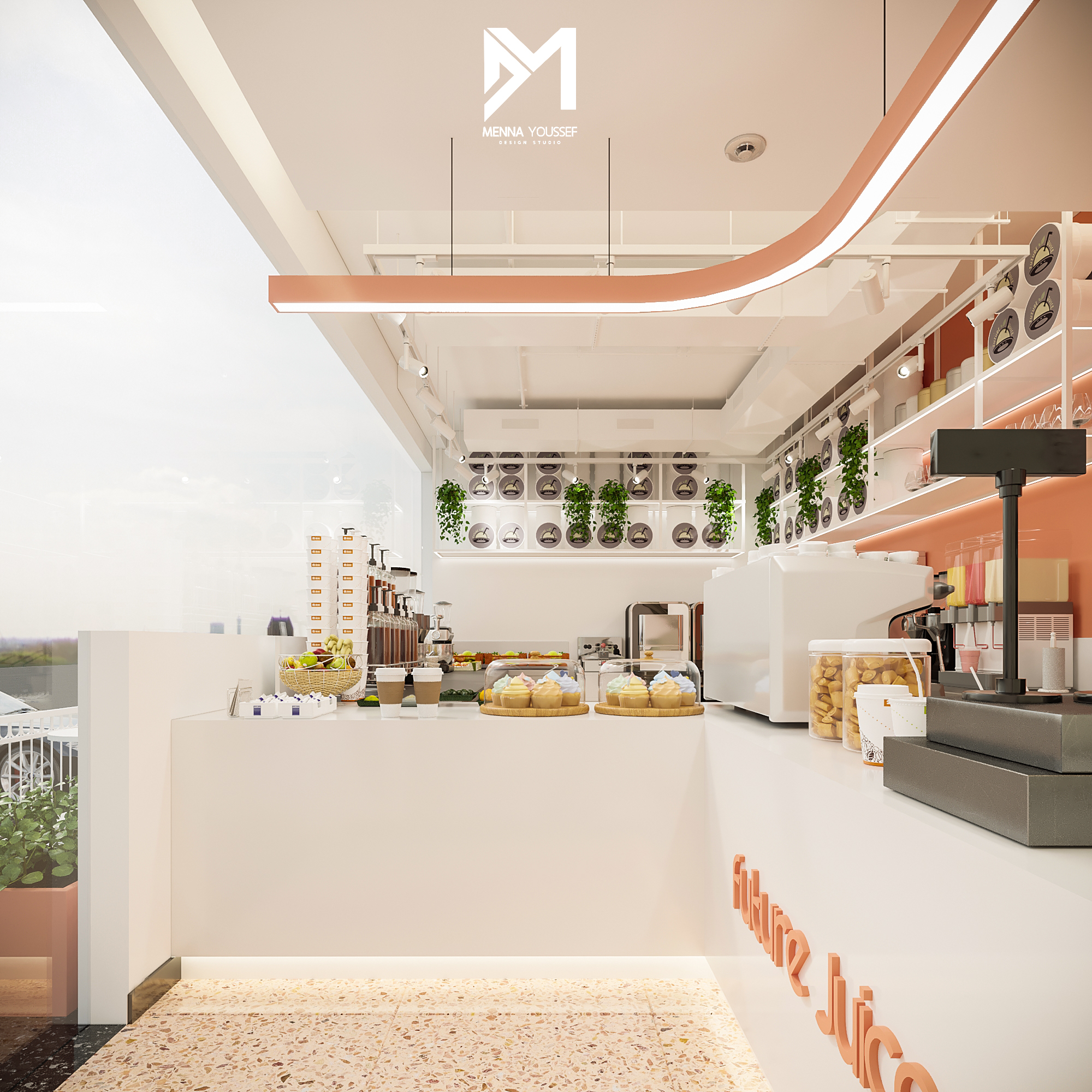 未来果汁咖啡馆丨Menna Youssef Designe Studio-8
