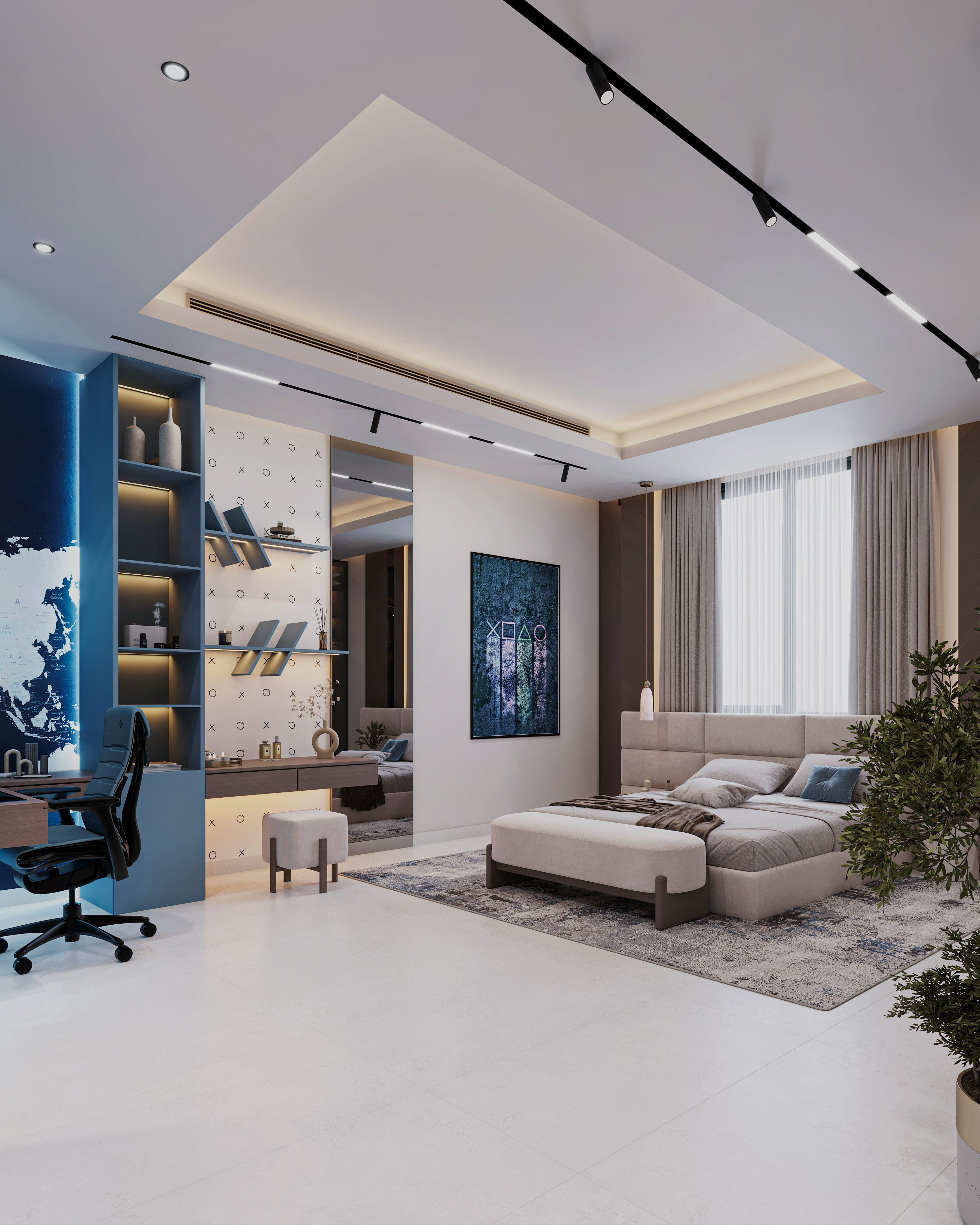 男孩现代卧室丨阿联酋阿布扎比丨Archpix Engineering Consultants-9