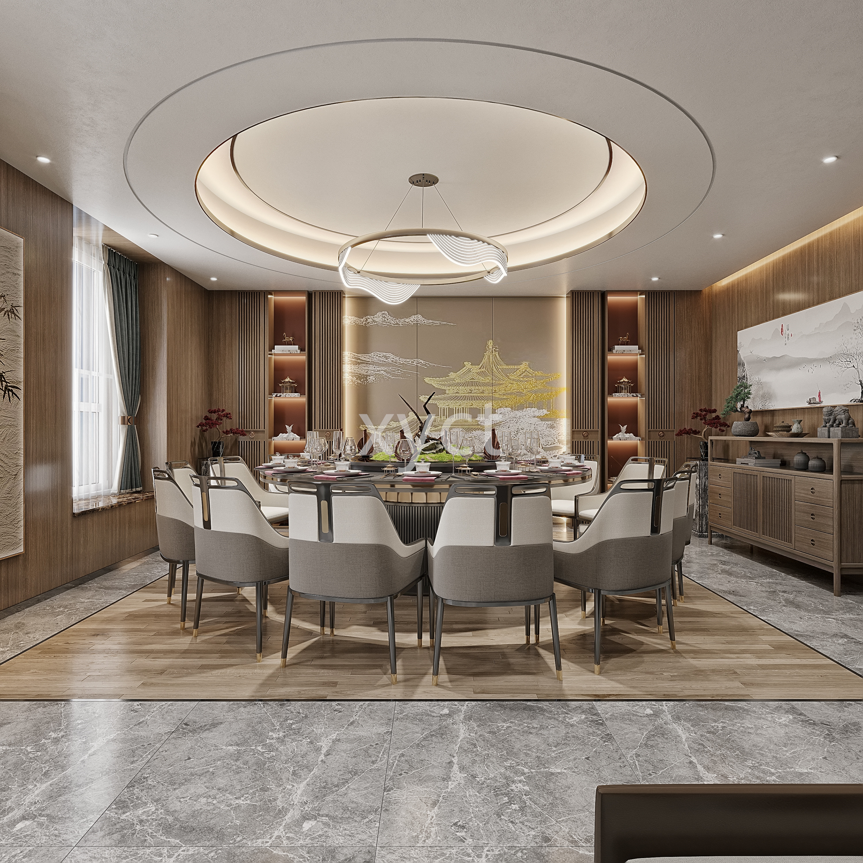 工装设计|中式餐饮空间-0