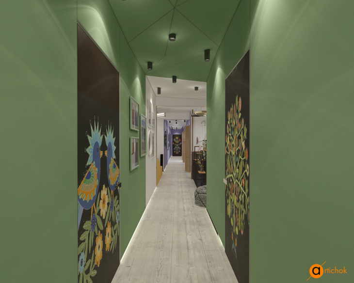 Artichok 民族风室内设计（基辅 penthouse 案例）丨乌克兰基辅-30