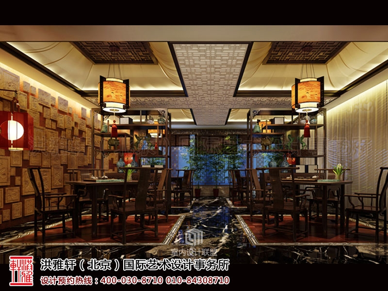 盐城尚源茶府新中式装修案例 高端精致古韵芳华-21