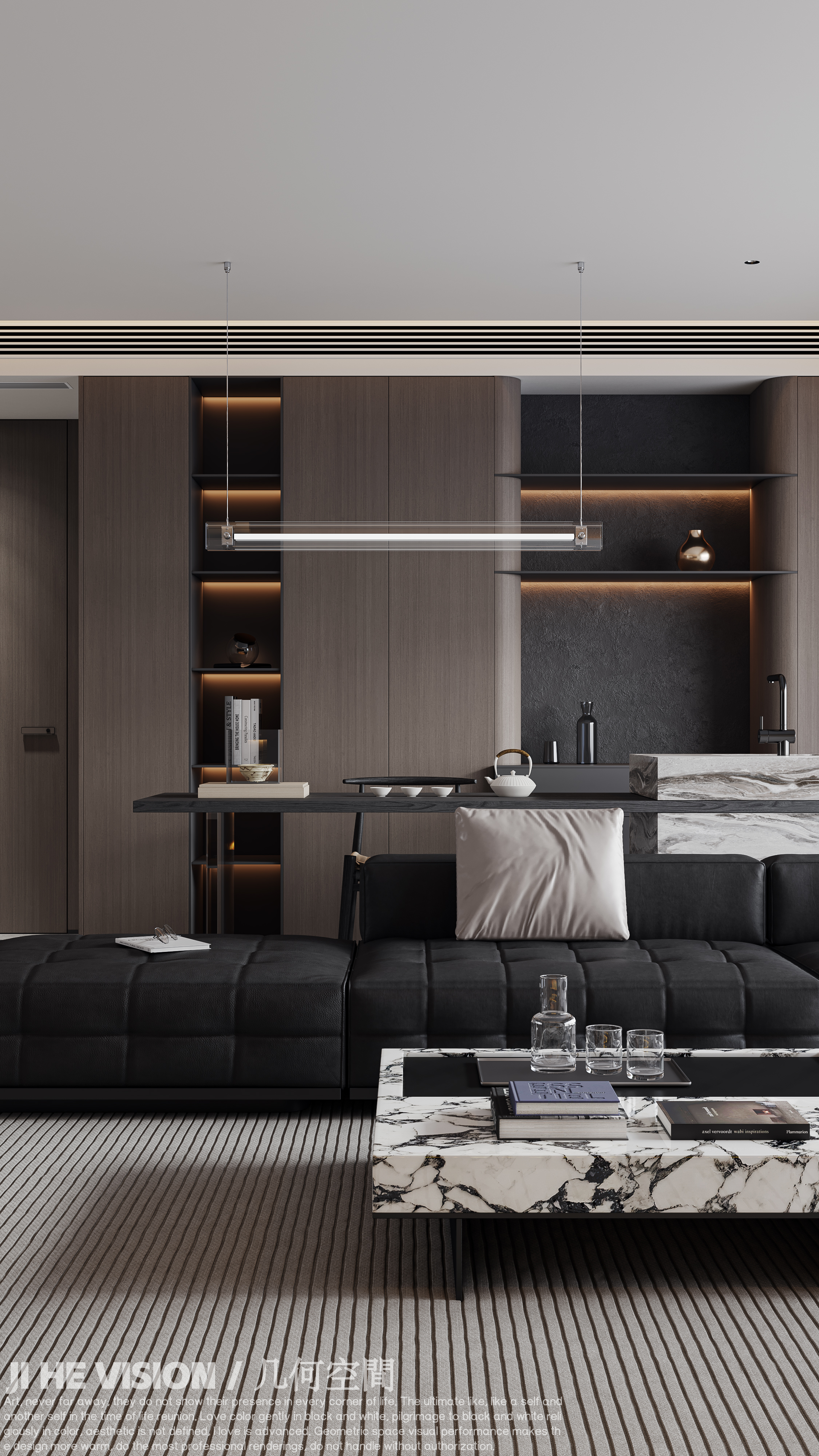 几何空间视觉表现 | 远大印澜山意式轻奢空间-10