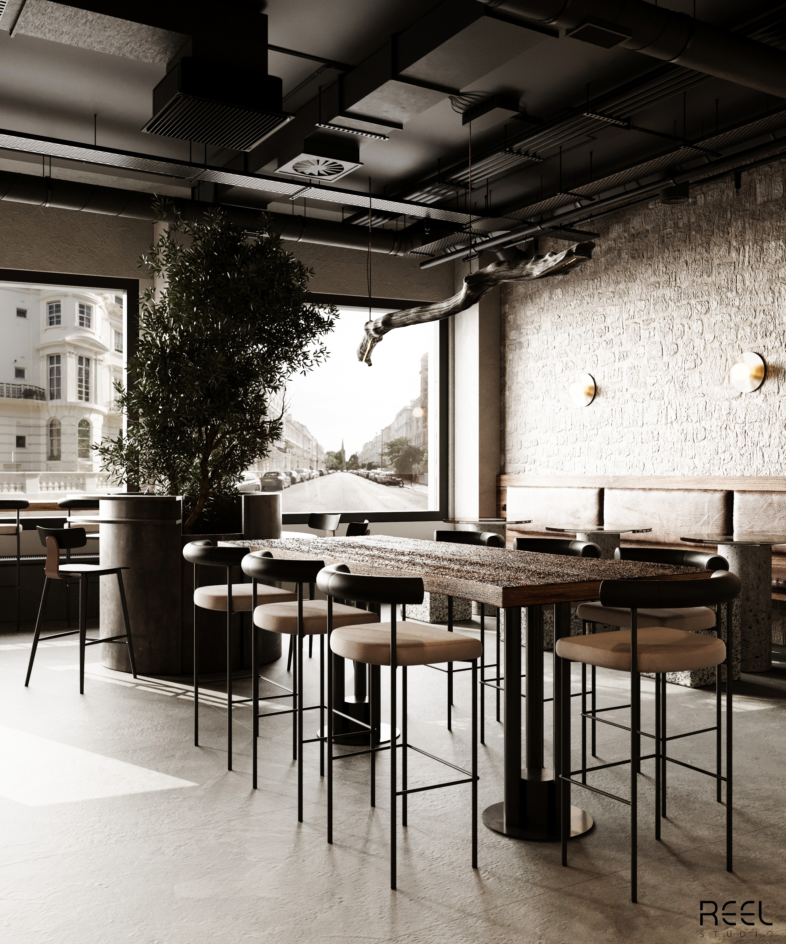 Industrial Cafe Design-3