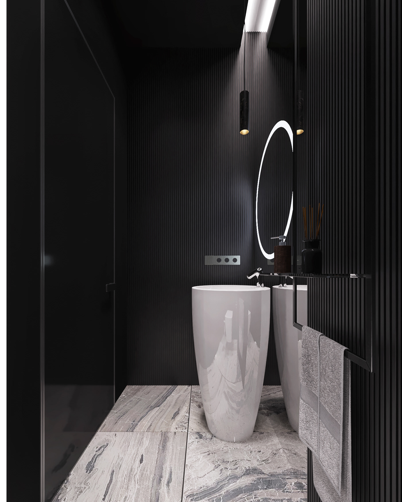 67平米--极简黑白空间-12