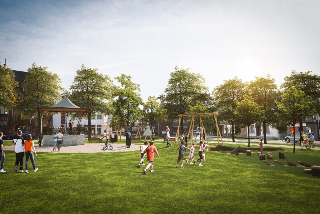 Oostakkerdorp Gent广场改造项目-39