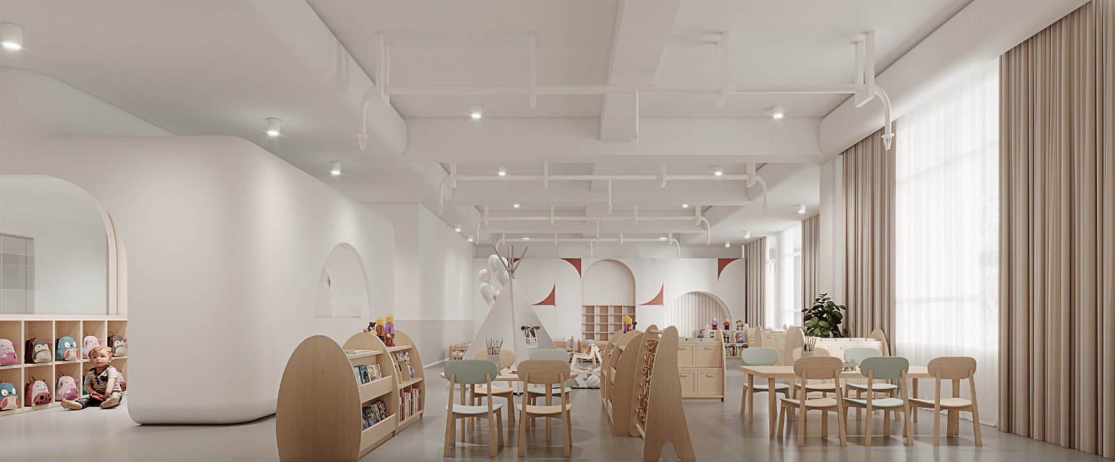 阜南县保健院淮畔世家托育中心丨中国阜阳丨张晓光设计顾问(北京)有限公司-40